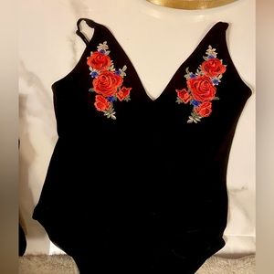 Black body with flowers, no use, H&M
